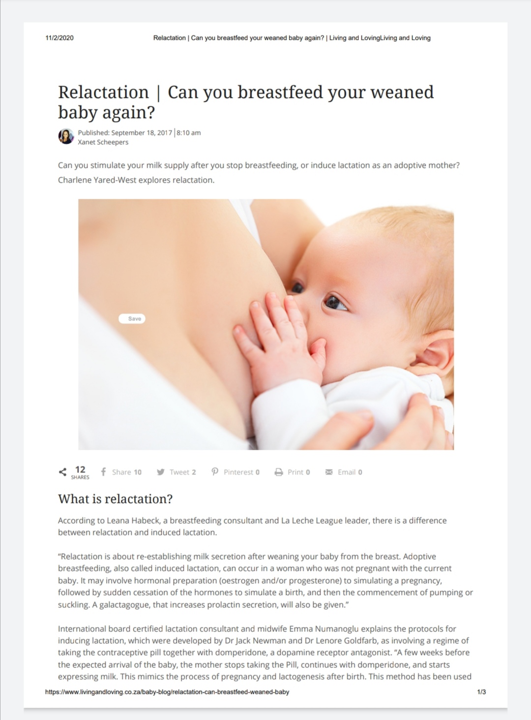 Relactation: Can you breastfeed your weaned baby again? – Charlene Yared  West